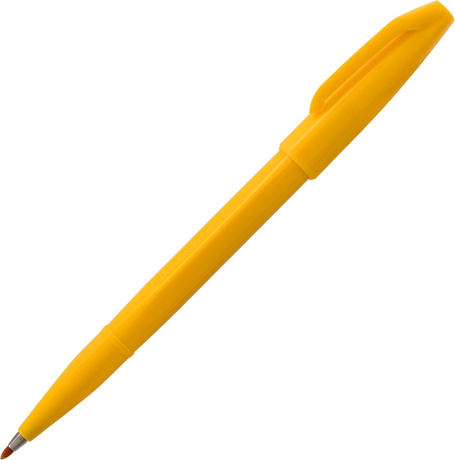 image:imagePentel Sign Pen FiberTipped Pen Blue Ink Box of 12 S520CYellow