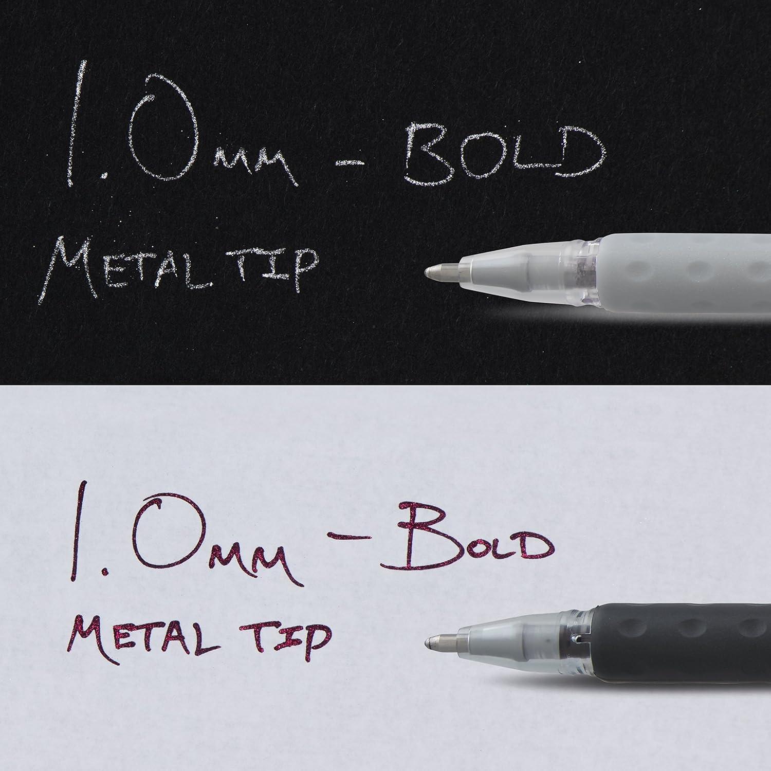 image:imagePentel Sparkle Pop Metallic Gel Pen 10mm Bold Line Pink Box of 12 Pens K91DPGreen