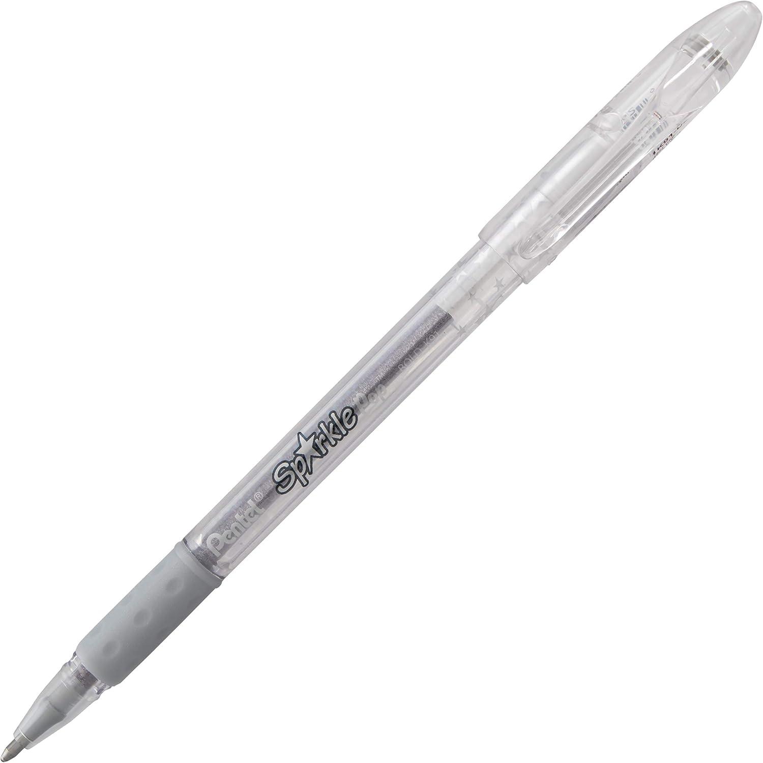 image:imagePentel Sparkle and Krazy Pop Metallic Gel Ink Pen 10mm Bold Line Assorted Ink Colors 12 count K91BP12M
