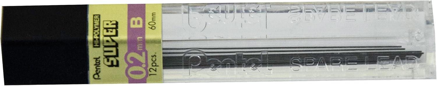 image:imagePentel Super HiPolymer Lead Refill 02mm Super Fine B 12 PiecesTube C502B