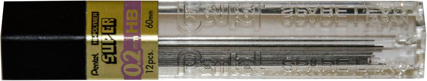 image:imagePentel Super HiPolymer Lead Refill 02mm Super Fine HB 12 PiecesTube C502HB