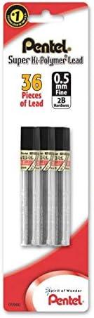 image:imagePentel Super HiPolymer Lead Refill 05mm Fine 2B 36 Pieces of Lead C505BP32BK6Lead Refill Pack of 1