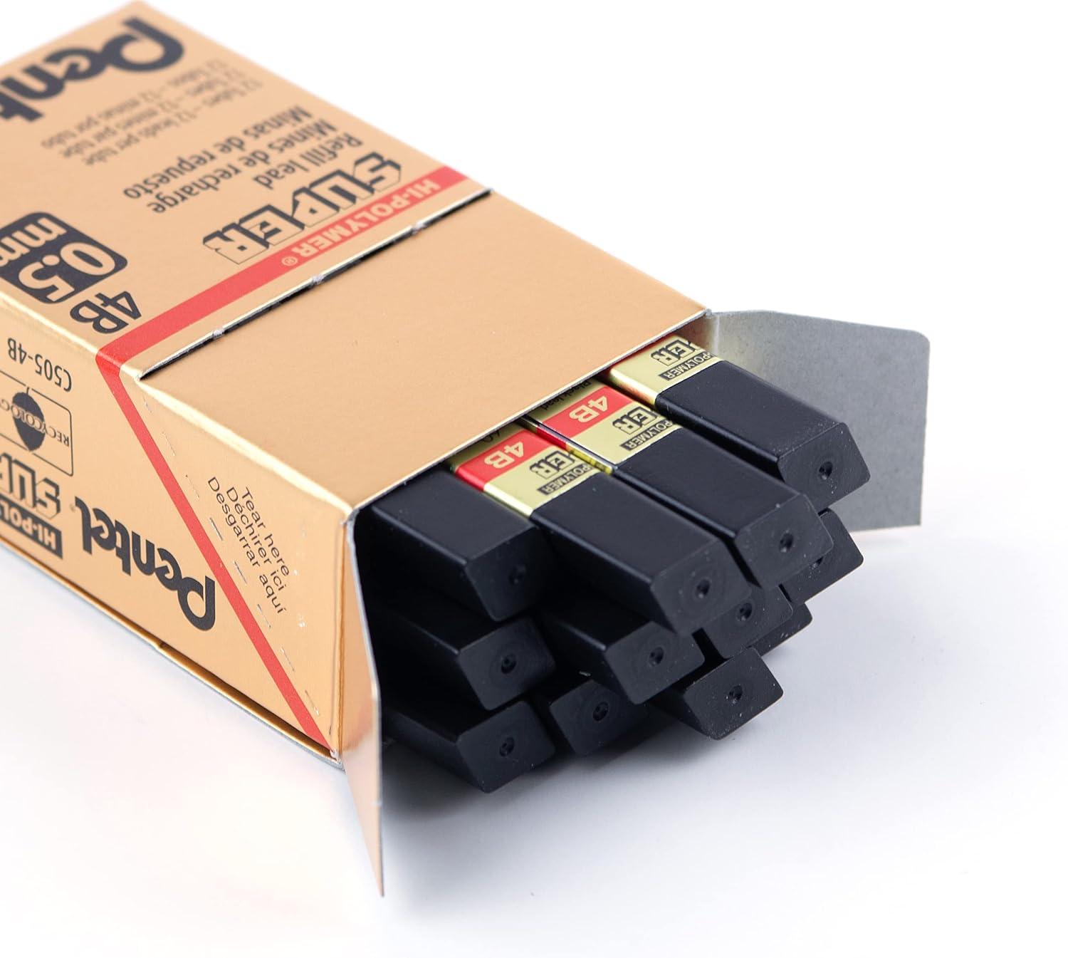image:imagePentel Super HiPolymer Lead Refill 05mm Fine 4B 144 Pieces of Lead C5054B