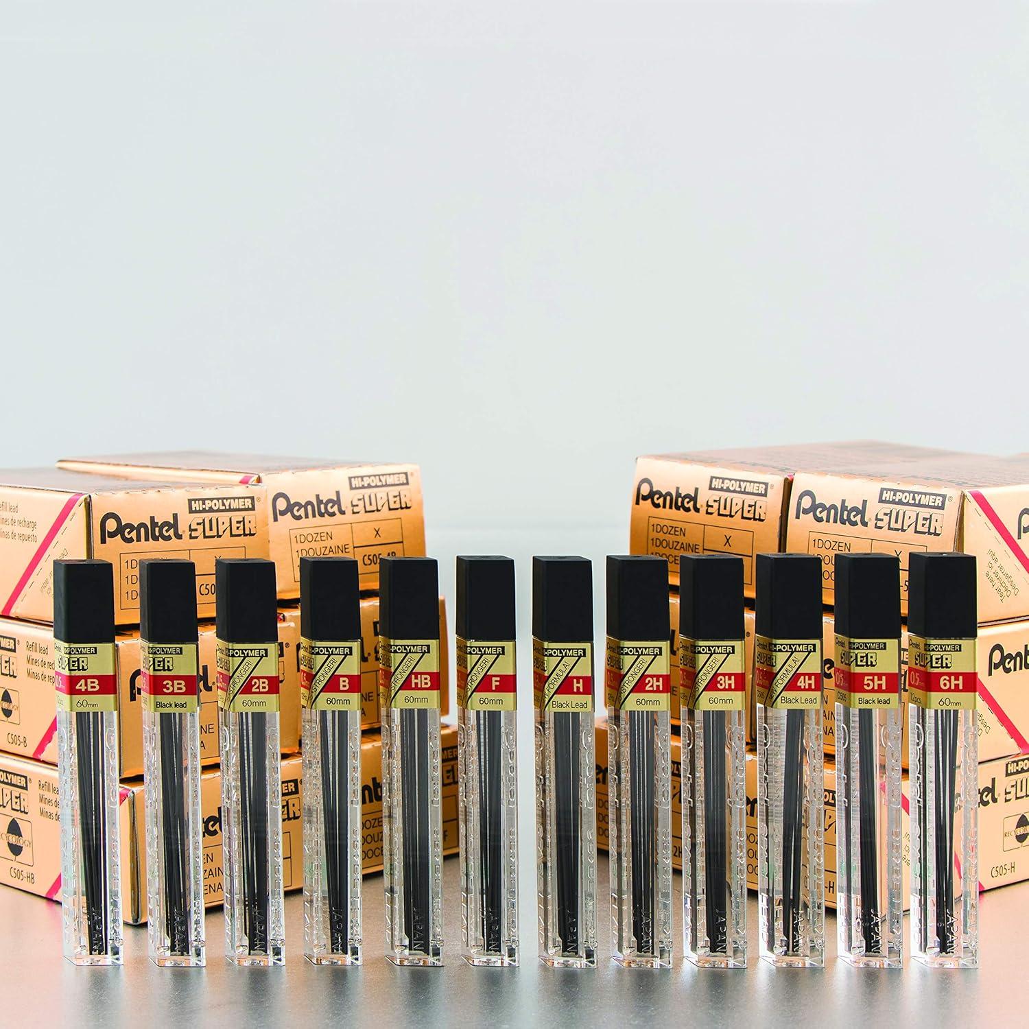 image:imagePentel Super HiPolymer Lead Refill 05mm Fine H 144 Pieces of Lead C505HF Lead