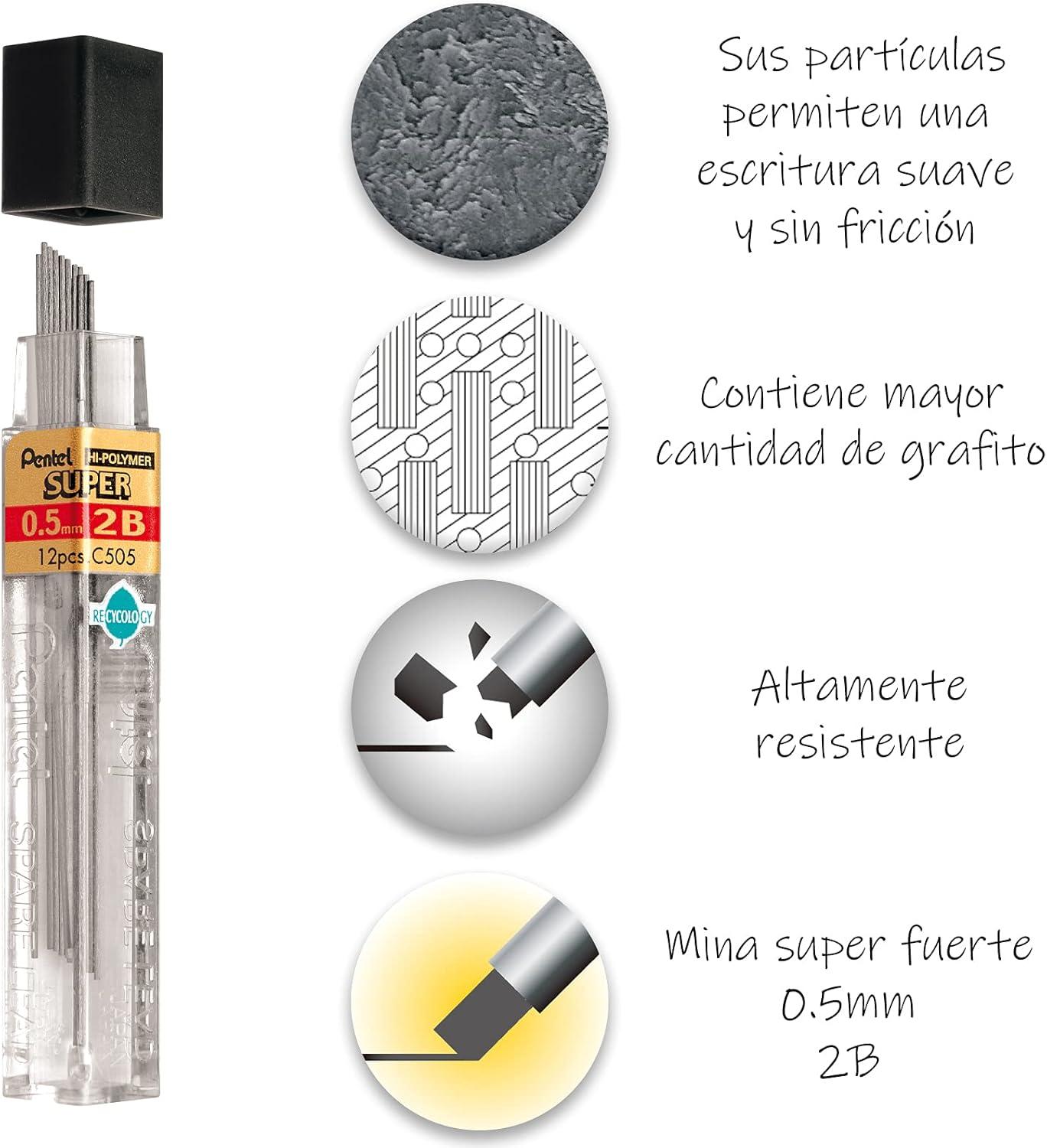 image:imagePentel Super HiPolymer Lead Refill 05mm Fine H 144 Pieces of Lead C505HHB