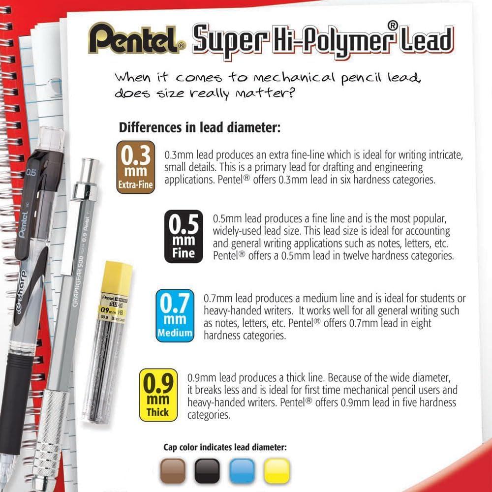 image:imagePentel Super HiPolymer Lead Refill 07mm Medium HB 360 Pieces of Lead C27HB1 Count Pack of 12