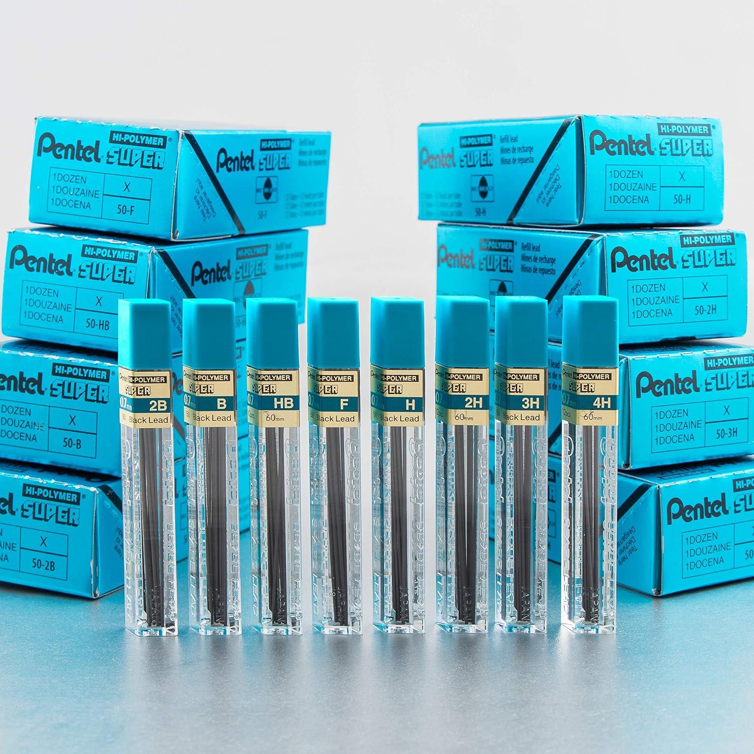 image:imagePentel Super HiPolymer Lead Refill 07mm Medium HB 360 Pieces of Lead C27HB12 Count Pack of 1