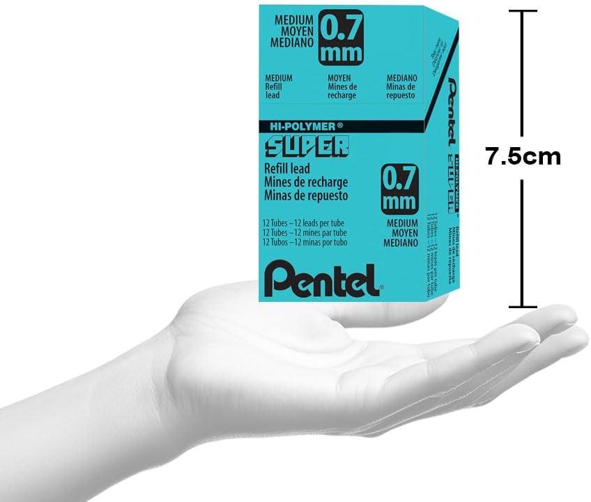 image:imagePentel Super HiPolymer Lead Refill 07mm Medium HB 360 Pieces of Lead C27HB12 Count Pack of 1