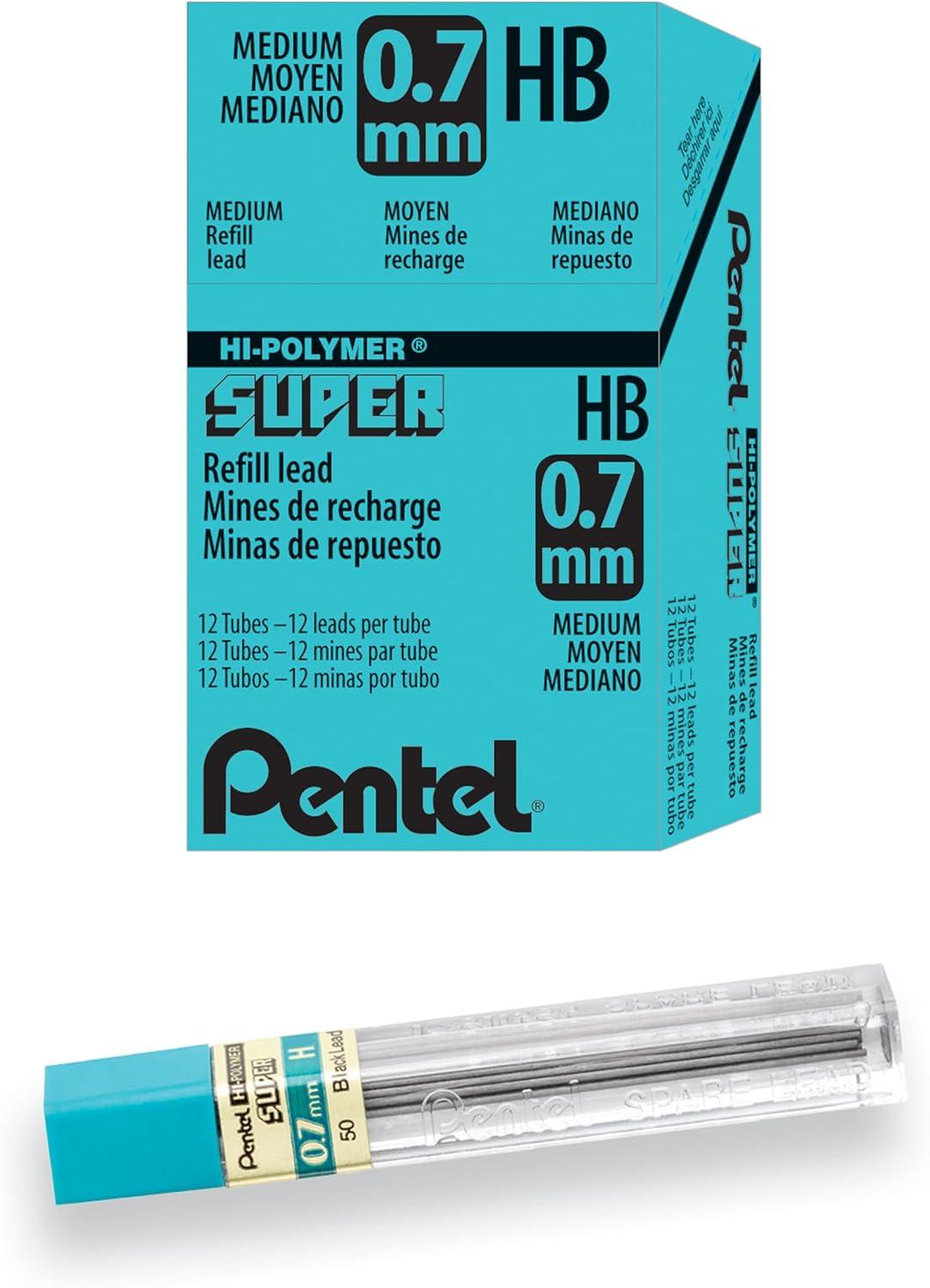image:imagePentel Super HiPolymer Lead Refill 07mm Medium HB 360 Pieces of Lead C27HB12 Count Pack of 1