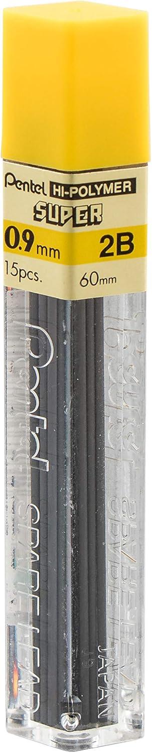 image:imagePentel Super HiPolymer Lead Refill 09mm Thick 2B 180 Pieces of Lead 12 Tubes of Lead 5092B2B Lead