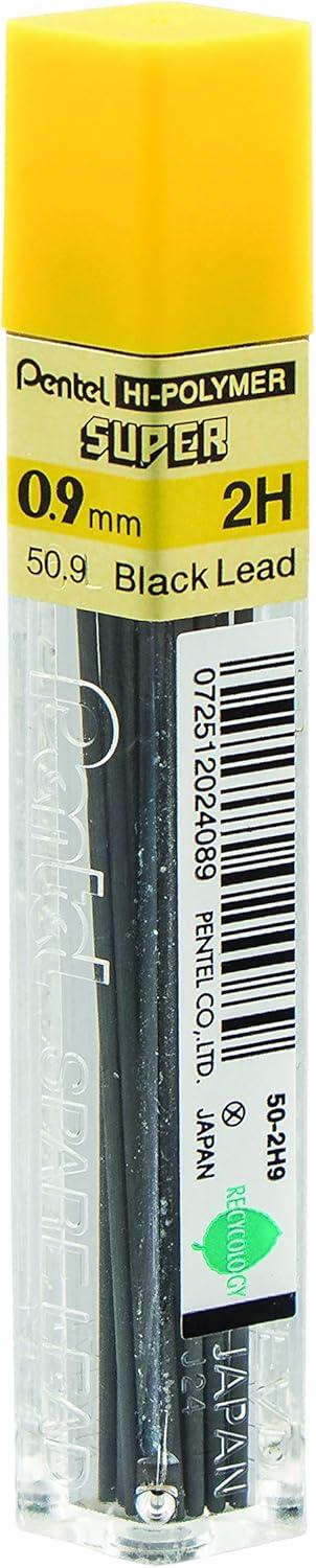 image:imagePentel Super HiPolymer Lead Refill 09mm Thick 2B 180 Pieces of Lead 12 Tubes of Lead 5092B2H Lead