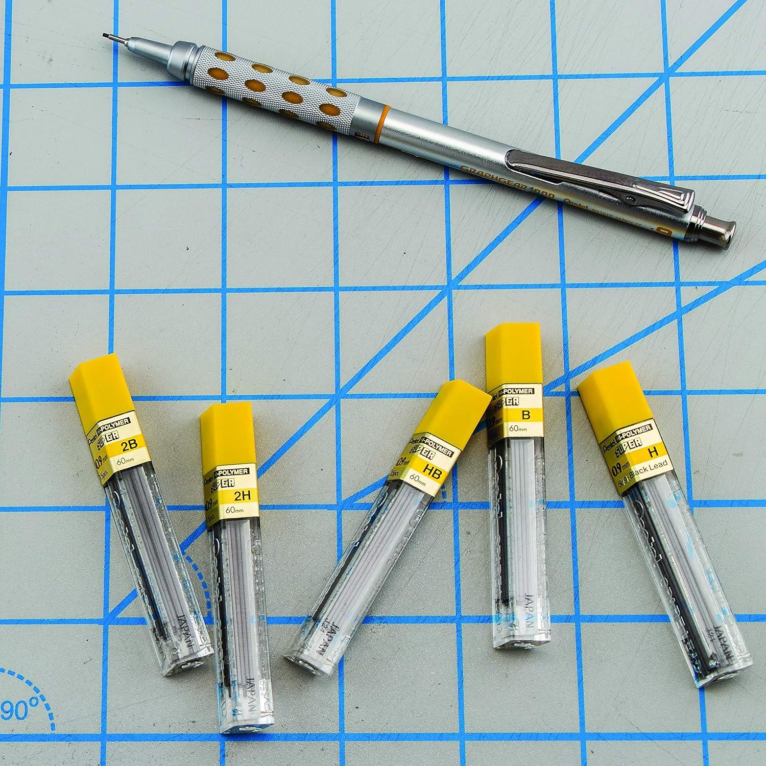 image:imagePentel Super HiPolymer Lead Refill 09mm Thick 2B 180 Pieces of Lead 12 Tubes of Lead 5092B2H Lead
