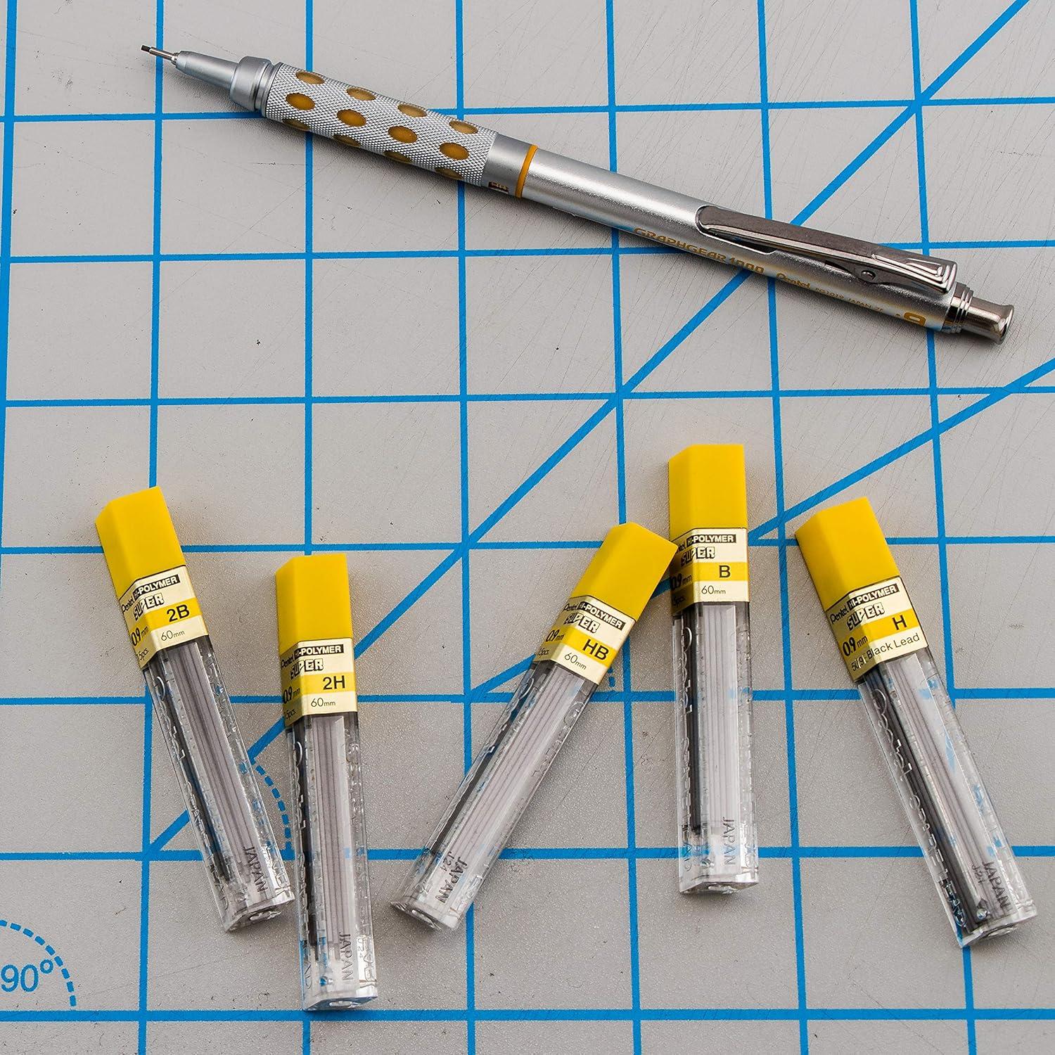 image:imagePentel Super HiPolymer Lead Refill 09mm Thick 2B 180 Pieces of Lead 12 Tubes of Lead 5092B2H Lead
