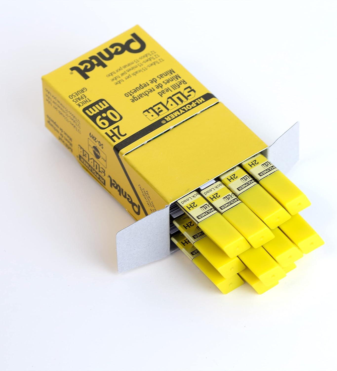 image:imagePentel Super HiPolymer Lead Refill 09mm Thick 2B 180 Pieces of Lead 12 Tubes of Lead 5092B2H Lead