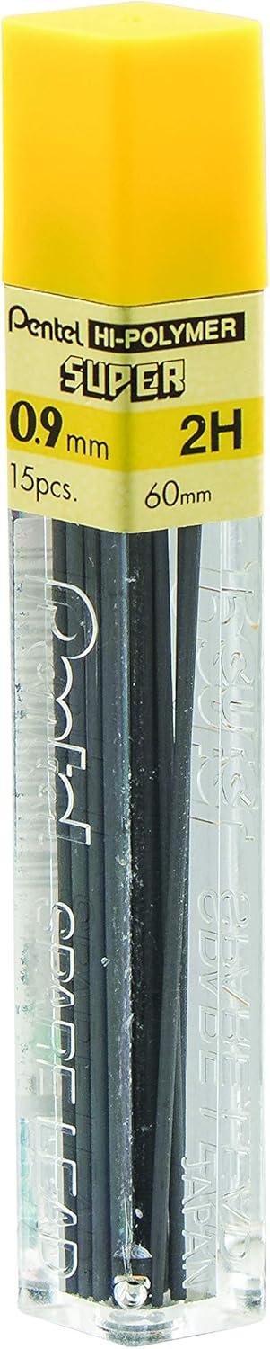 image:imagePentel Super HiPolymer Lead Refill 09mm Thick 2B 180 Pieces of Lead 12 Tubes of Lead 5092B2H Lead