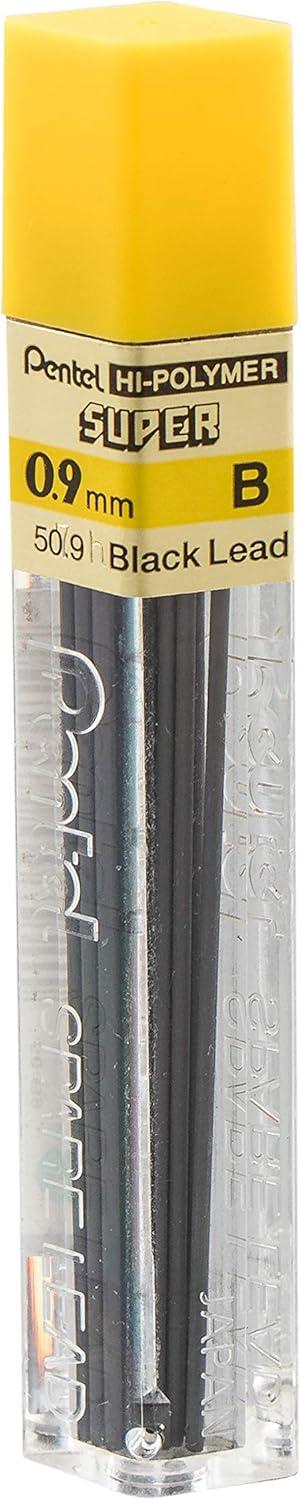 image:imagePentel Super HiPolymer Lead Refill 09mm Thick 2B 180 Pieces of Lead 12 Tubes of Lead 5092BB Lead