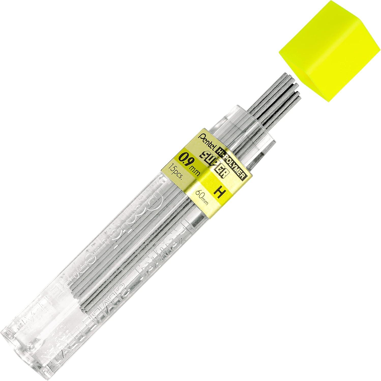 image:imagePentel Super HiPolymer Lead Refill 09mm Thick 2B 180 Pieces of Lead 12 Tubes of Lead 5092BH Lead