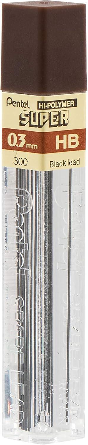 image:imagePentel Super HiPolymer Lead Refill 09mm Thick HB 180 Pieces of Lead 12 Tubes of Lead 509HB12 Count Pack of 1