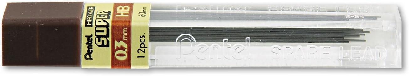 image:imagePentel Super HiPolymer Lead Refill 09mm Thick HB 180 Pieces of Lead 12 Tubes of Lead 509HB12 Count Pack of 1