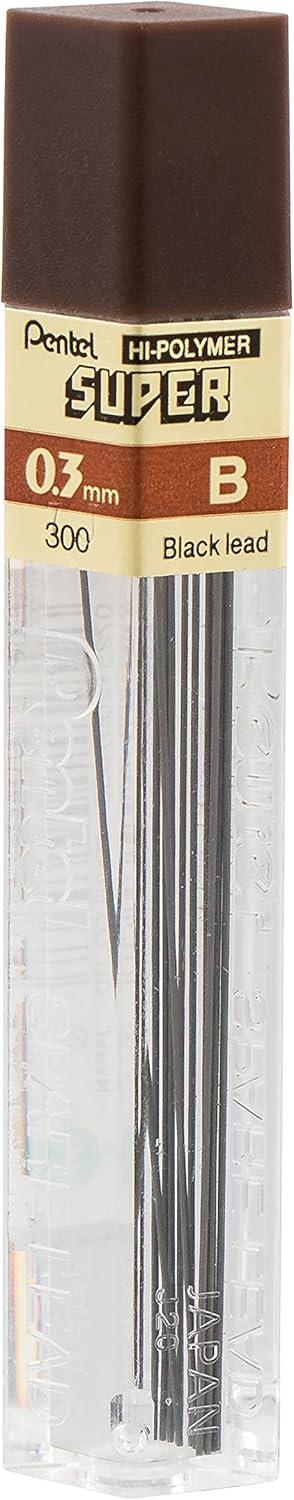 image:imagePentel Super HiPolymer Lead Refill 09mm Thick HB 180 Pieces of Lead 12 Tubes of Lead 509HB12 Count Pack of 1