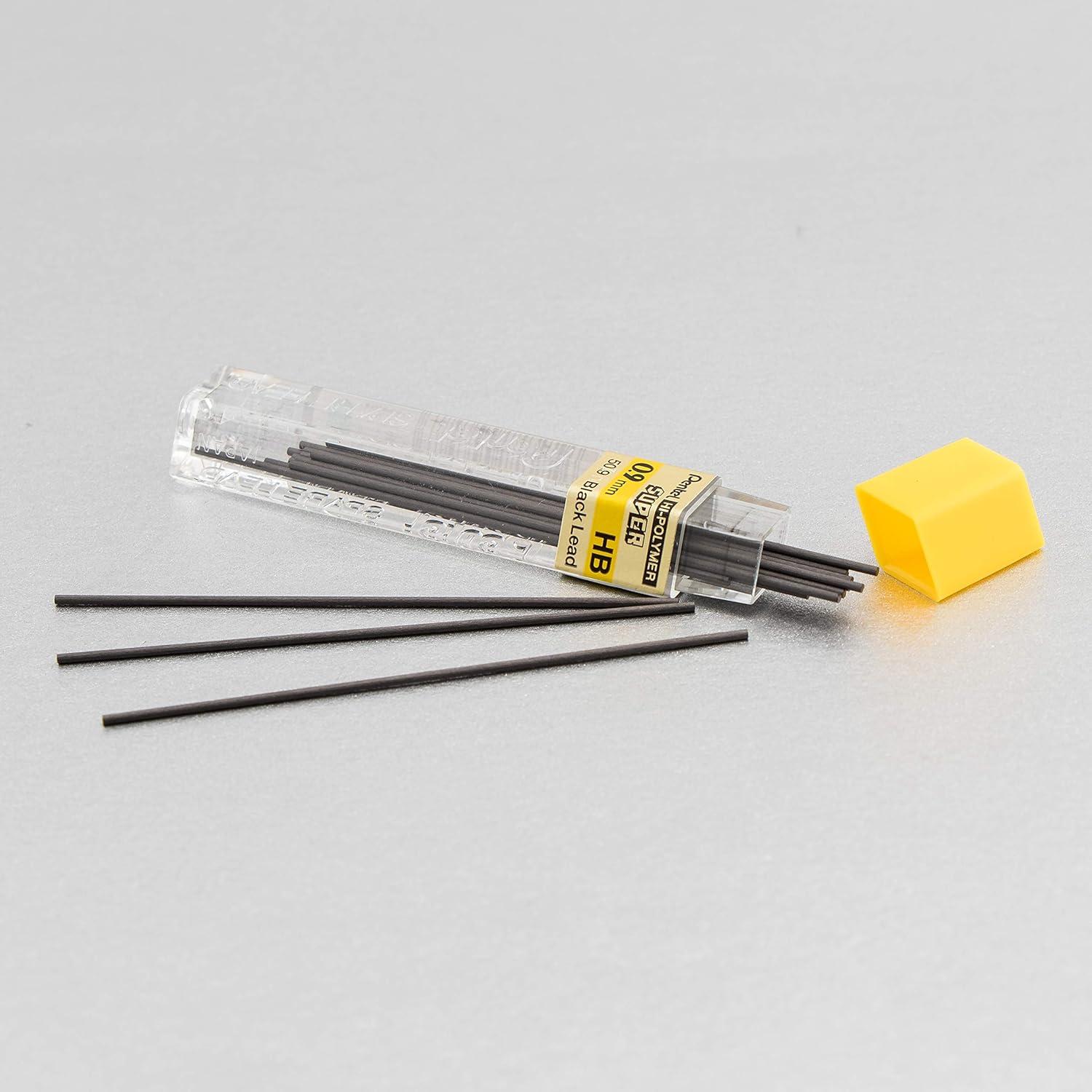 image:imagePentel Super HiPolymer Lead Refill 09mm Thick HB 180 Pieces of Lead 12 Tubes of Lead 509HB12 Count Pack of 1