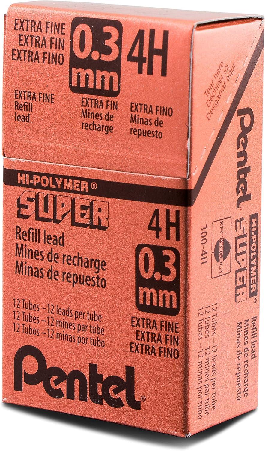 image:imagePentel Super HiPolymer Lead Refill 09mm Thick HB 180 Pieces of Lead 12 Tubes of Lead 509HB12 Count Pack of 1