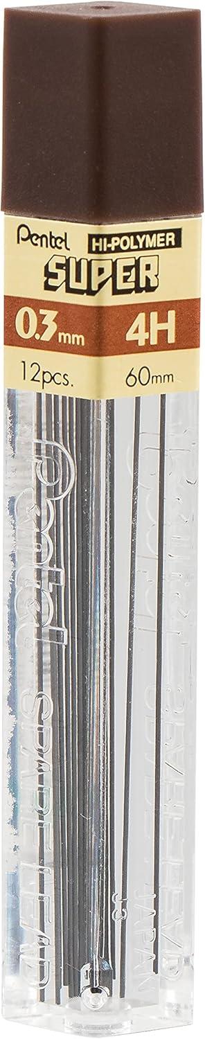 image:imagePentel Super HiPolymer Lead Refill 09mm Thick HB 180 Pieces of Lead 12 Tubes of Lead 509HB12 Count Pack of 1