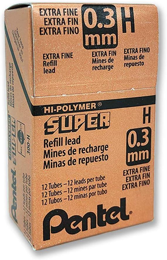 image:imagePentel Super HiPolymer Lead Refill 09mm Thick HB 180 Pieces of Lead 12 Tubes of Lead 509HB144 Count Pack of 1