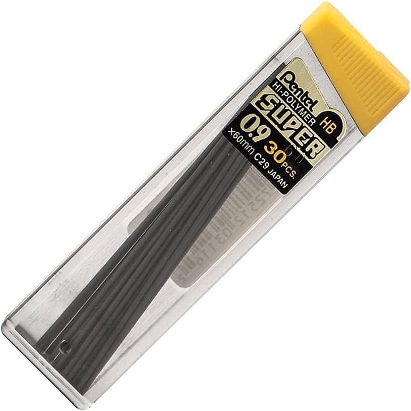 image:imagePentel Super HiPolymer Lead Refills 09 mm Thick HB Pack of 3 90 Pieces of Lead C29BPHB3Single