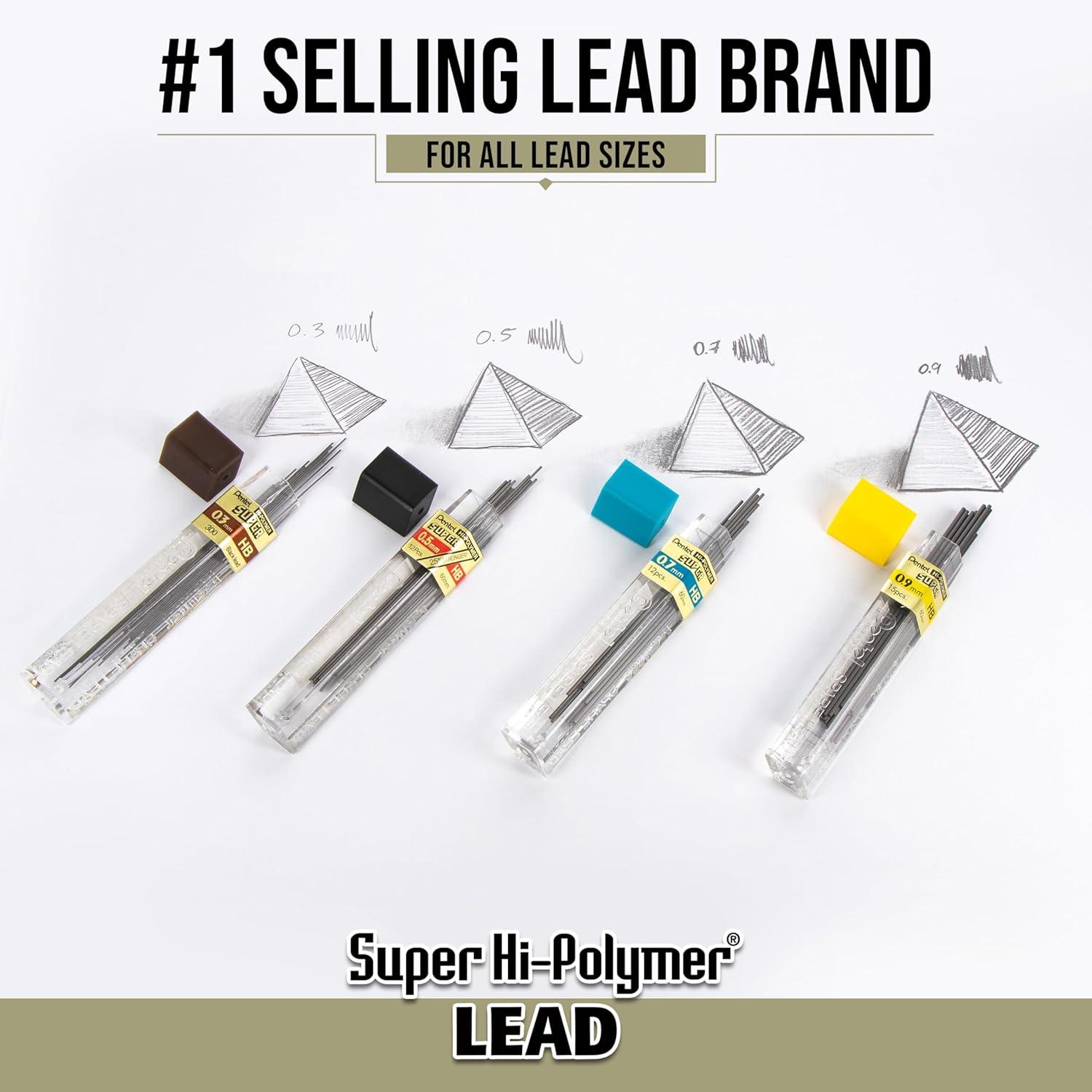 image:imagePentel Super HiPolymer Lead Refills 13 mm HB 48 Pieces 8 pcs per tube 6 tubes