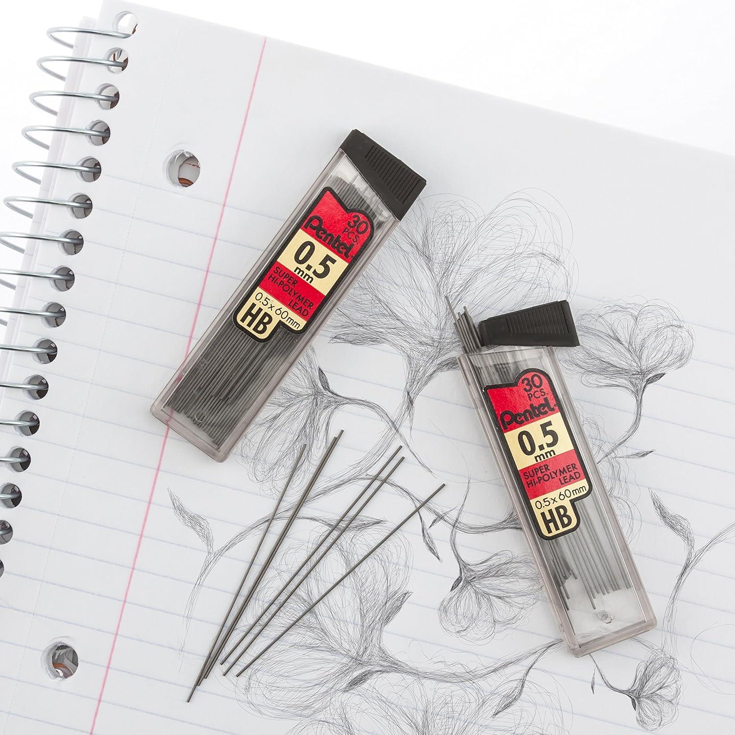 image:imagePentel Super HiPolymer Refills 07 mm Medium HB 180 Pieces of Lead C27BPHB66 Count Pack of 2