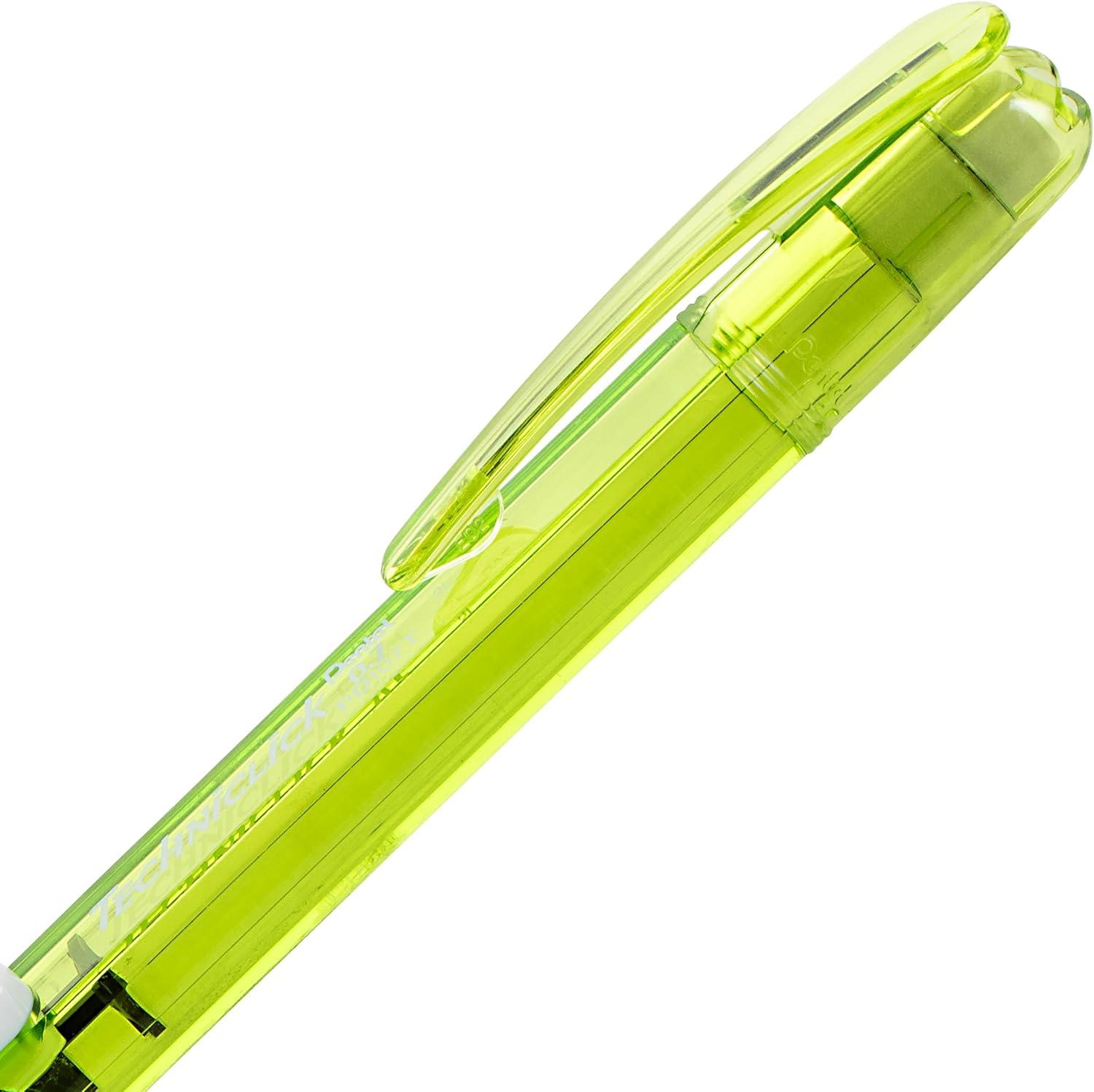image:imagePentel Techniclick 07mm Mechanical Pencil Pack of 5 Smooth Writing Pencil for Students amp Professionals Medium Line SideClick Lead Advance Assorted Pastel Barrel Colors PD107TBP5M