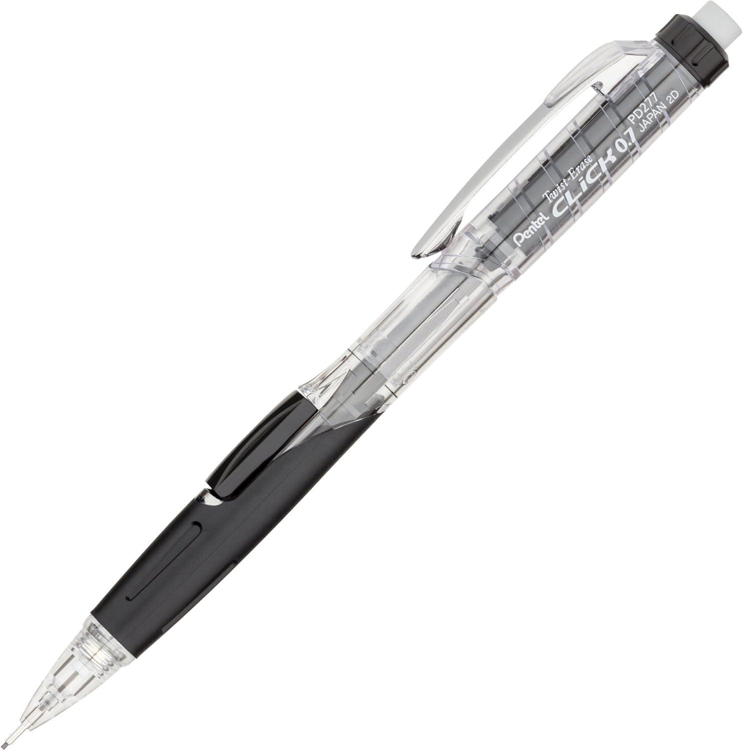 image:imagePentel TwistErase Click Mechanical Pencil 07mm Assorted Barrel Colors Color May Vary Box of 12 PD277TA