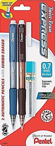 image:imagePentel TwistErase EXPRESS Mechanical Pencil 07mm Assorted Fashion Barrels QE417FLZBP42 Count Pack of 1