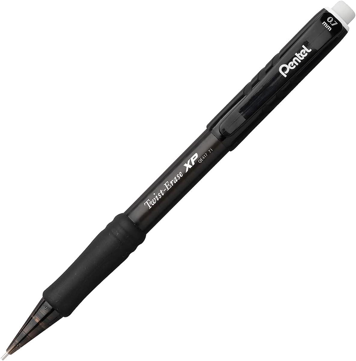 image:imagePentel TwistErase Express Mechanical Pencil 07 mm Black Barrel Pack Of 12Blue