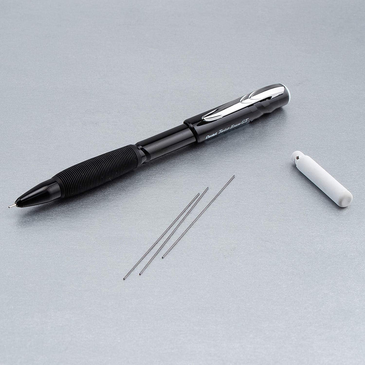 image:imagePentel TwistErase GT 05mm Mechanical Pencil Transparent Black barrel Box of 12 QE205A