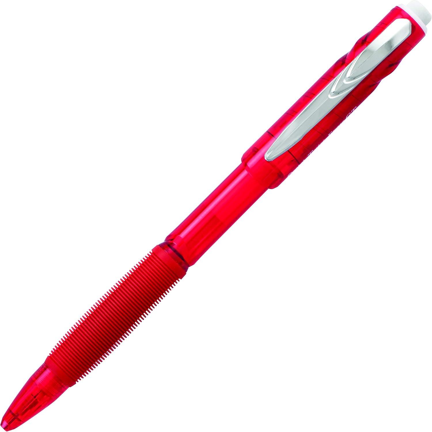 image:imagePentel TwistErase GT 05mm Mechanical Pencil Transparent Burgundy barrel Box of 12 QE205B