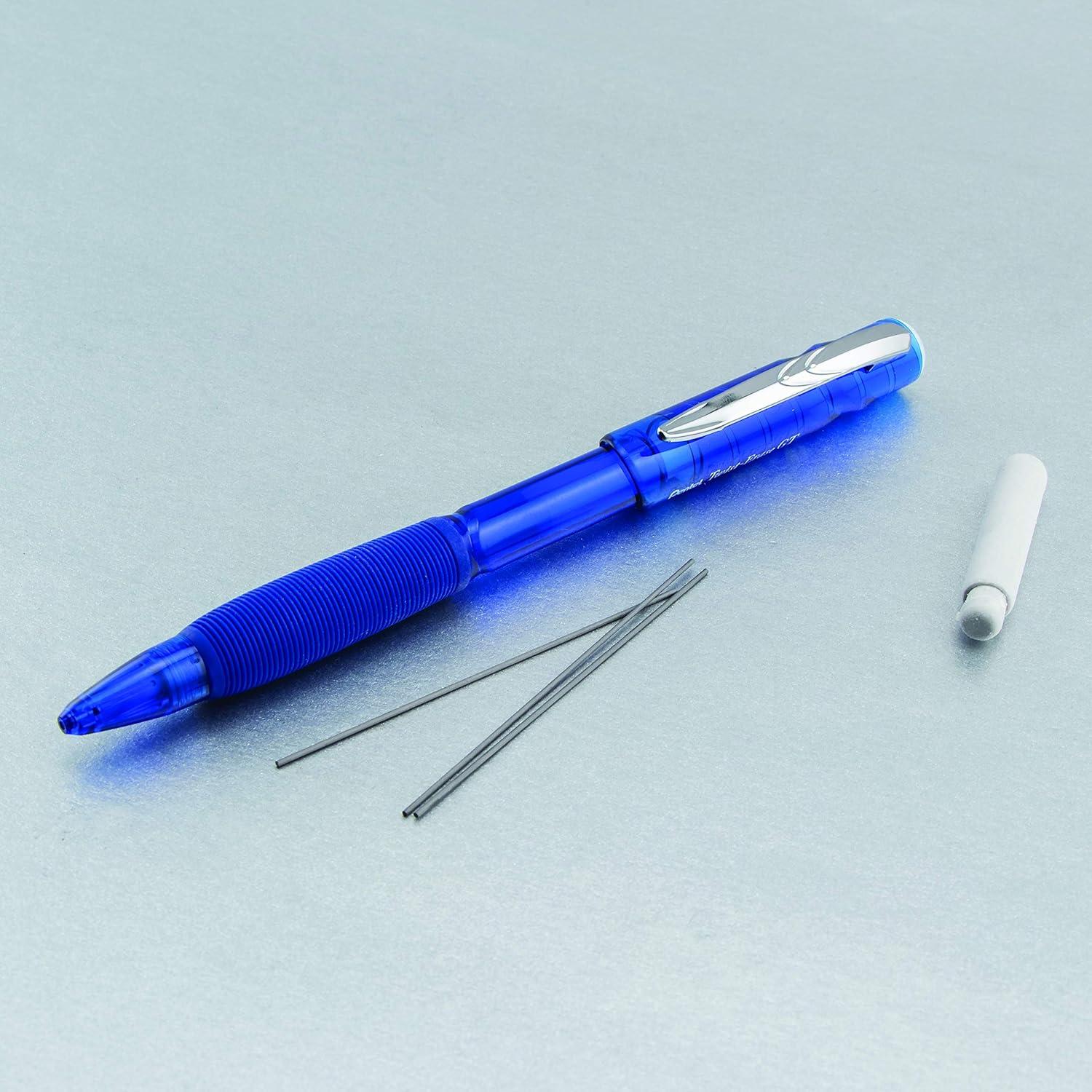 image:imagePentel TwistErase GT 07mm Mechanical Pencil Transparent Black Box of 12 QE207ABlue