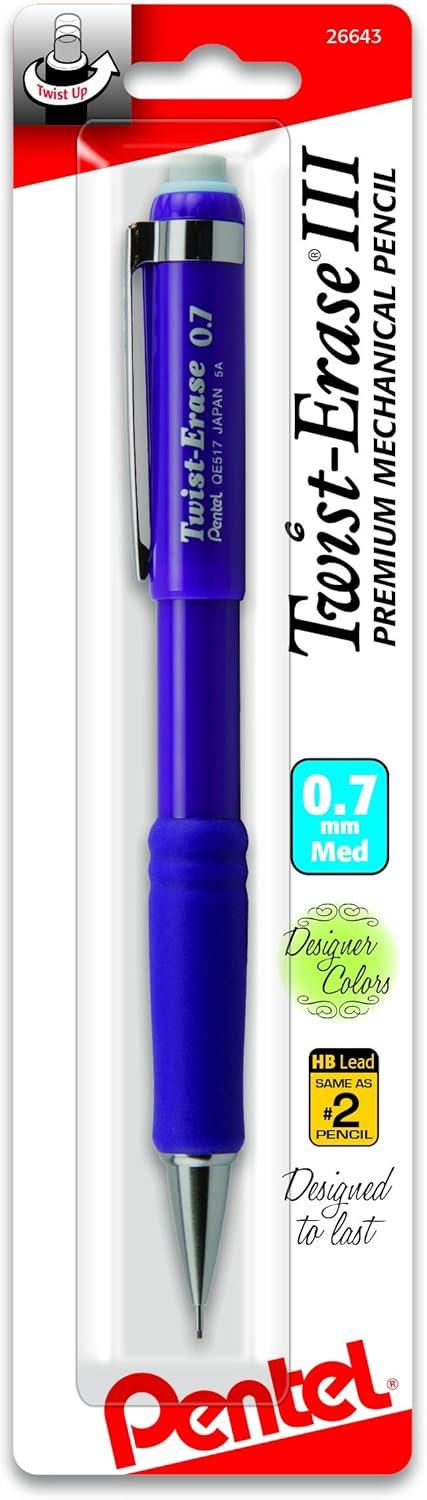 image:imagePentel TwistErase III Mechanical Pencil 07mm 1Pk Fashion Colors QE517FBPM