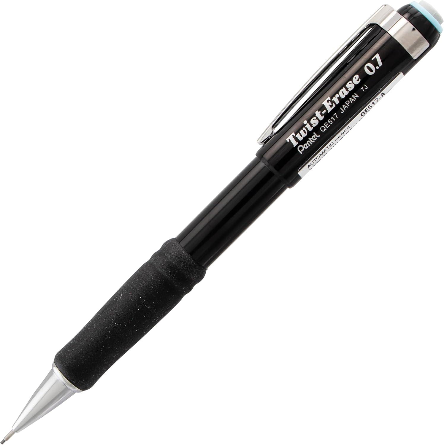 image:imagePentel TwistErase III Mechanical Pencil 07mm Medium Line Black Barrel Pack of 4 QE517BP4A