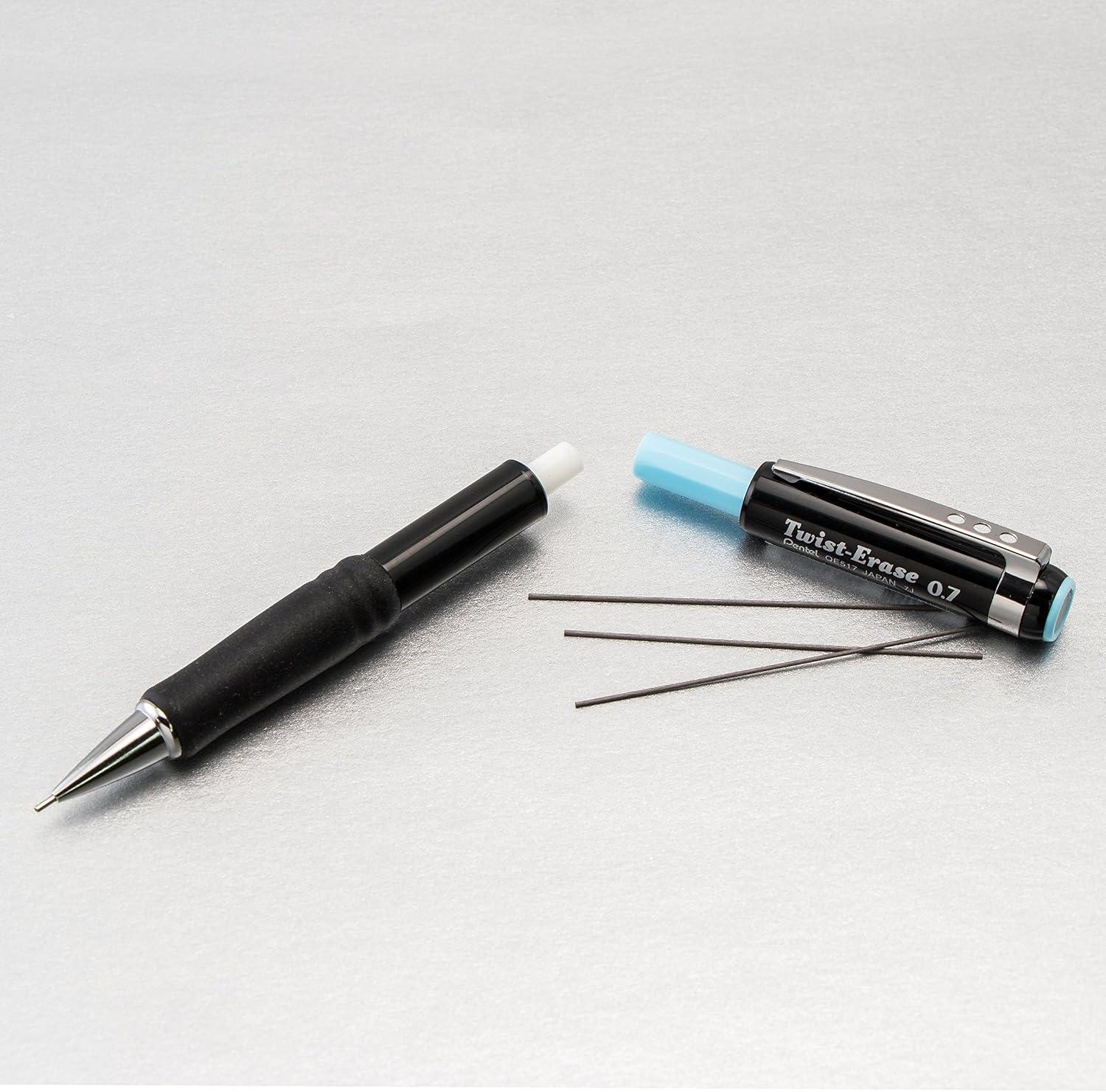 image:imagePentel TwistErase III Mechanical Pencil 07mm Red BarrelBlack