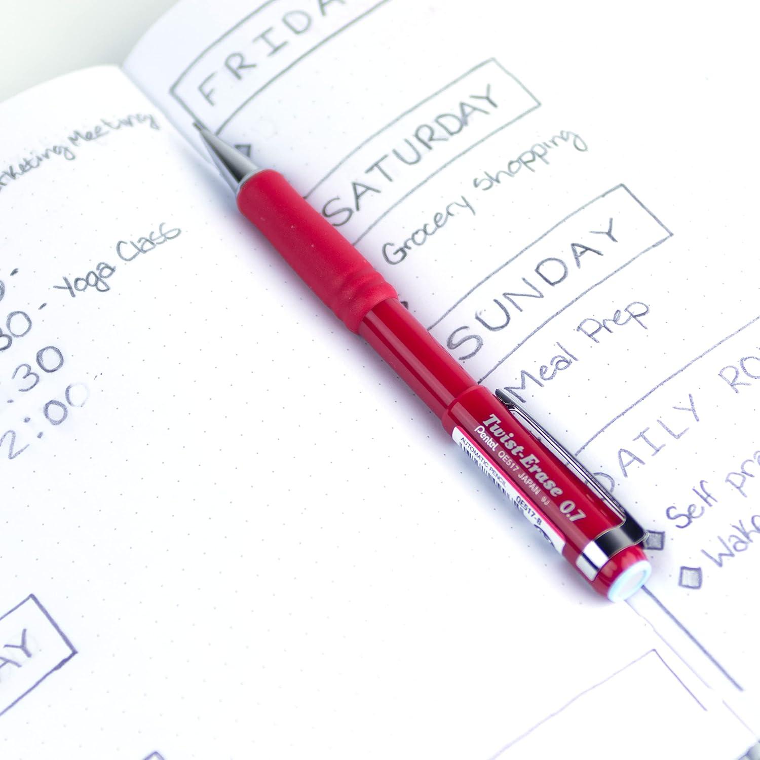 image:imagePentel TwistErase III Mechanical Pencil 07mm Red BarrelRed