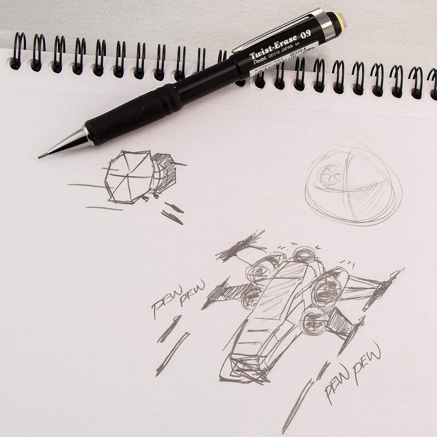 image:imagePentel TwistErase III Mechanical Pencil 09mm Violet Barrel Box of 12 QE519VRed