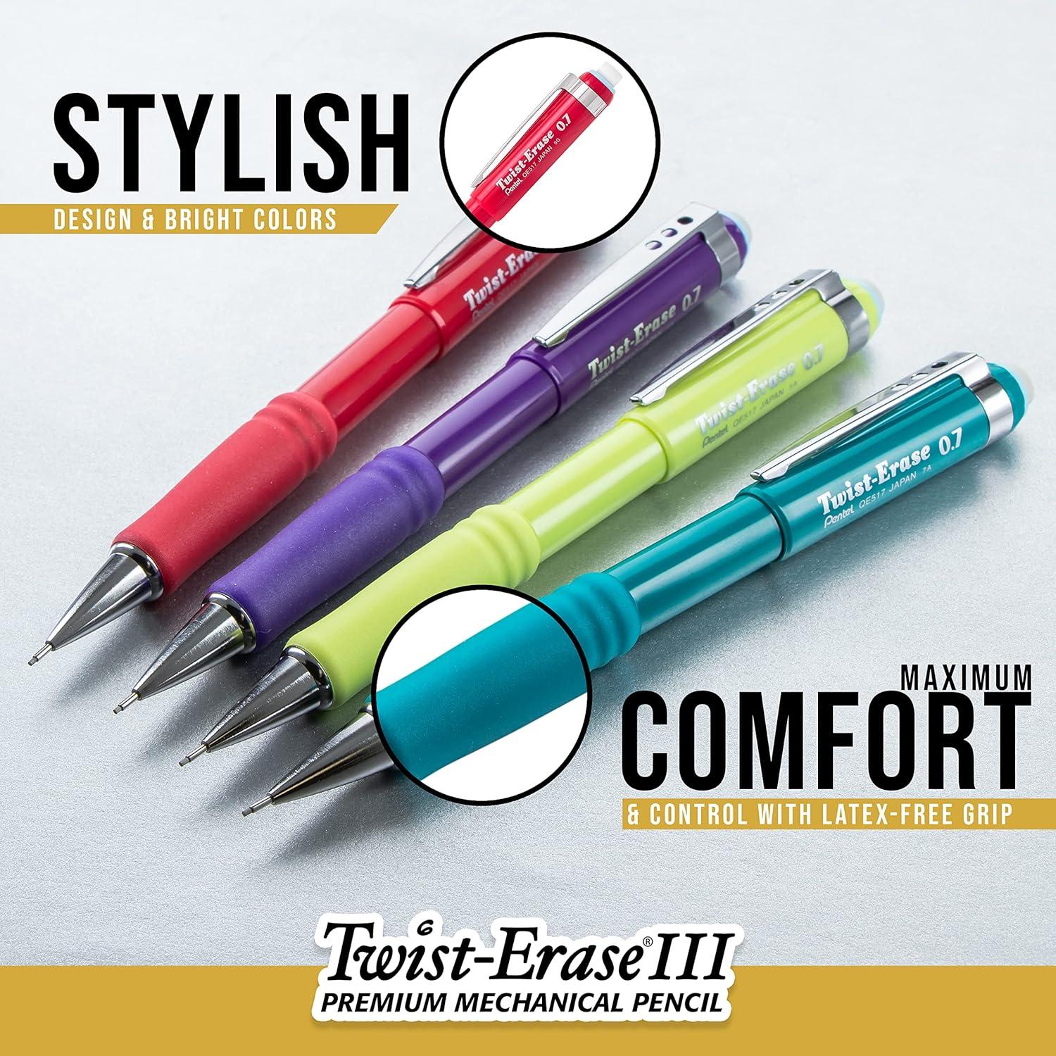 image:imagePentel TwistErase III Mechanical Pencil05mm Pack of 1 QE515BPMAssorted1 Count Pack of 1