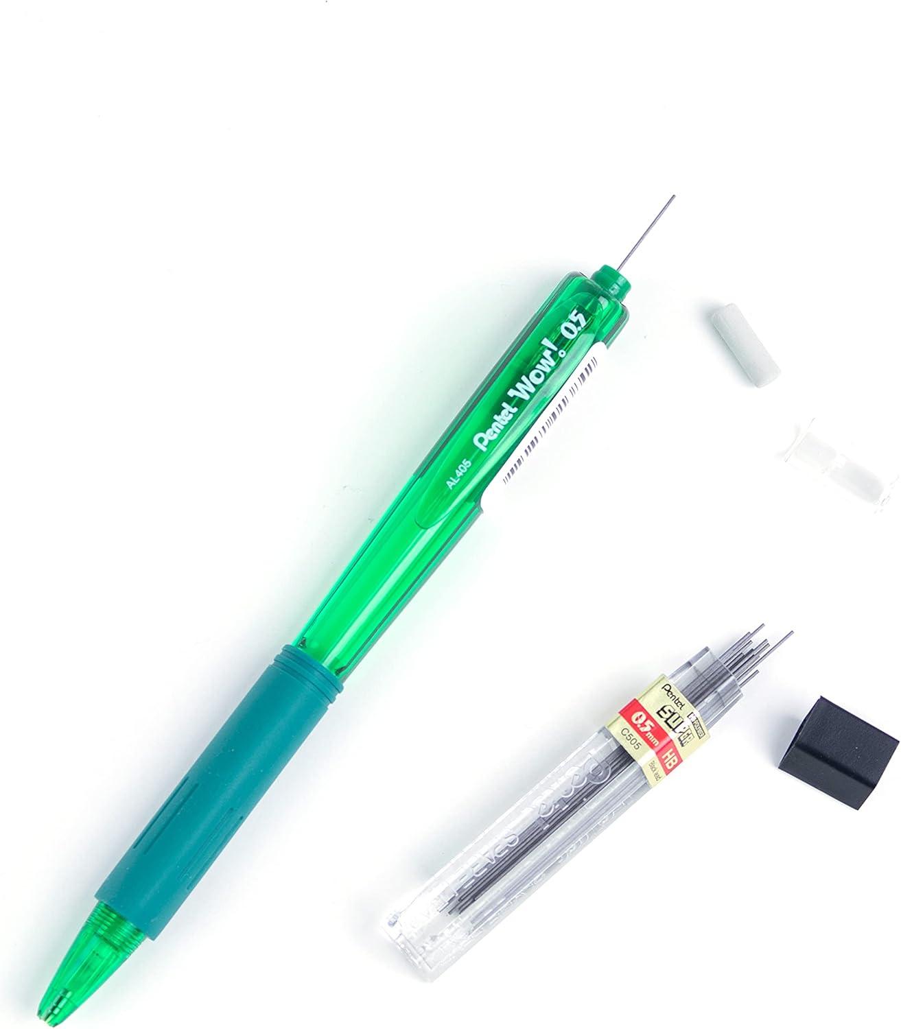 image:imagePentel Wow Mechanical Pencil 05mm Green Barrel Box of 12 AL405D
