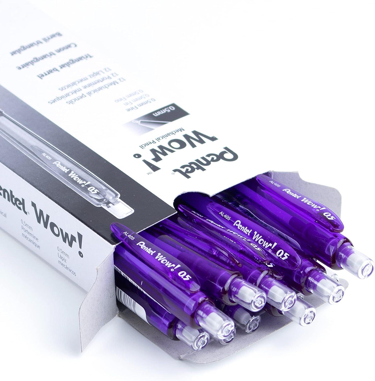 image:imagePentel Wow Mechanical Pencil 05mm Violet Barrel Box of 12 AL405VViolet Barrel