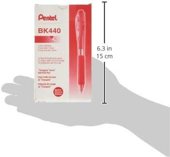 image:imagePentel Wow Retractable Ballpoint Pen 10mm Medium Line Red Ink Box of 12 BK440B1 Count Pack of 12