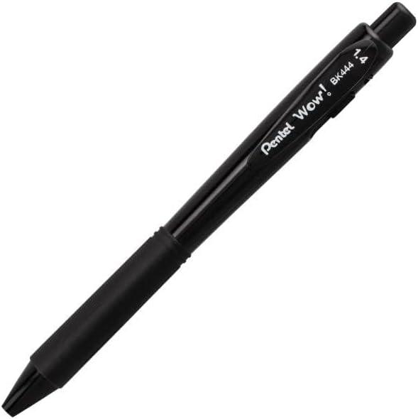 image:imagePentel Wow Retractable Ballpoint Pen 14mm Bold Line Assorted Ink Colors 5 Pack