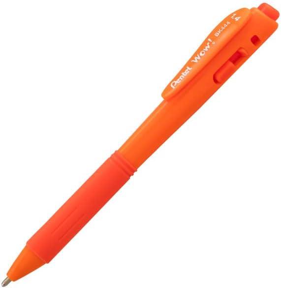 image:imagePentel Wow Retractable Ballpoint Pen 14mm Bold Line Assorted Ink Colors 8 Pack BK444BP8M