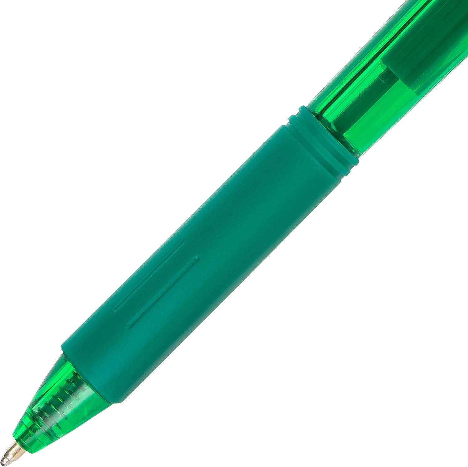 image:imagePentel Wow Retractable Ballpoint Pens 10mm Medium Line Green Ink Box of 12 BK440D